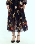 SIXDO Voile Flared Dress for Women